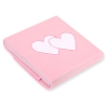 Polar fleecetæppe til baby - Hanging Hearts  Lyserød Pink