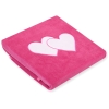 Polar fleecetæppe til baby - Hanging Hearts  Lyserød Pink