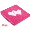 Polar fleecetæppe til baby - Hanging Hearts  Lyserød Pink
