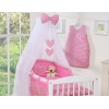 Sæt til babyseng i 7 dele  Lyserød Pink Ternet