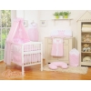 Sæt til babyseng i 7 dele med sengehimmel Little Prince/Princess  Lyserød Pink