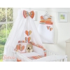 Sengegardiner af bomuld Hearts  Orange Striber Bomuld