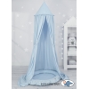 Sengehimmel med Babynest med flæser  Blå