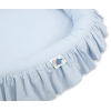 Sengehimmel med Babynest med flæser  Blå