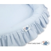 Sengehimmel med Babynest med flæser  Blå