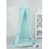 Sengehimmel med Babynest med flæser  Mint Bomuld