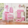 Sengehimmel til baby Hjerter  Lyserød Pink Ternet Sifonki