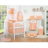 Sengehimmel til baby Hjerter  Orange Sifonki