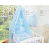 Sengehimmel til babyseng lavet af stof - Little Prince/Princess  Blå Bomuld
