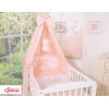 Sengehimmel til babyseng lavet af stof - Little Prince/Princess  Bomuld Pulverrosa
