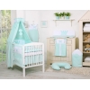Sengehimmel til babyseng lavet af stof - Little Prince/Princess  Mint Bomuld