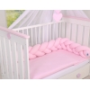 Sengerand flettet til babyseng Snoet  Lyserød Pink