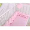 Sengerand flettet til babyseng Snoet  Lyserød Pink
