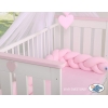 Sengerand flettet til babyseng Snoet  Lyserød Pink