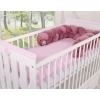 Sengerand flettet velour Støvet Pink