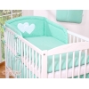 Sengerand til babyseng Hjerter  Mint