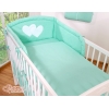 Sengerand til babyseng Hjerter  Mint