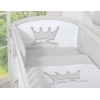 Sengerand til babyseng Little Prince / Princess  Grå