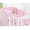 Sengesæt for babyseng 2 dele - Hanging Hearts  Lyserød Pink