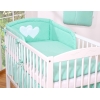 Sengesæt for babyseng 2 dele - Hanging Hearts  Mint