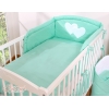 Sengesæt for babyseng 2 dele - Hanging Hearts  Mint