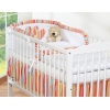 Sengesæt for babyseng 2 dele - Hanging Hearts  Orange Striber