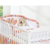 Sengesæt for babyseng 2 dele - Hanging Hearts  Orange Striber