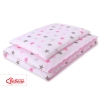 Sengesæt i bomuld 100x135 Mini  Lyserød Grå Pink Stjerner