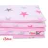 Sengesæt i bomuld 100x135 Mini  Lyserød Grå Pink Stjerner