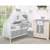 Sengesæt i bomuld til baby - Little Prince/Princess  Antracit