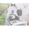 Sengesæt i bomuld til baby - Little Prince/Princess  Antracit