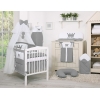 Sengesæt i bomuld til baby - Little Prince/Princess  Antracit