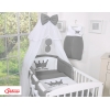 Sengesæt i bomuld til baby - Little Prince/Princess  Antracit