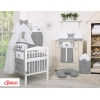 Sengesæt i bomuld til baby - Little Prince/Princess  Antracit