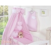 Sengesæt til baby tremmeseng i 11 dele  Lyserød Pink Polkaprikker