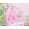 Sengesæt til baby tremmeseng i 11 dele  Lyserød Pink Striber