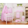 Sengesæt til baby tremmeseng i 11 dele  Lyserød Pink Striber