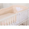 Sengesæt til babyseng  Beige Polkaprikker