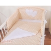 Sengesæt til babyseng  Beige Polkaprikker