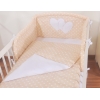 Sengesæt til babyseng  Beige Polkaprikker