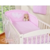 Sengesæt til babyseng  Lyserød Pink Polkaprikker