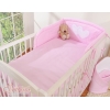 Sengesæt til babyseng  Lyserød Pink Striber