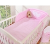 Sengesæt til babyseng  Lyserød Pink Striber