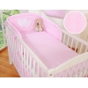 Sengesæt til babyseng  Lyserød Pink Striber