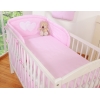 Sengesæt til babyseng  Lyserød Pink Striber
