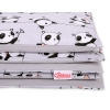 Sengetøjssæt i 2 dele 100x135 Mini  Grå Panda