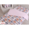 Sengetøjssæt i 2 dele 100x135 Mini  Lyserød Grå Pink Katte