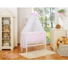Sideseng med madras og sengetøjssæt Little Prince/Princess  Lyserød Pink Siksak