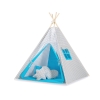 Teltsæt Tipi Telt Børn  Grå Turkis Ternet