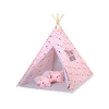 Teltsæt Tipi Telt Børn med legetæppe  Blå Lyserød Grå Pink Stjerner